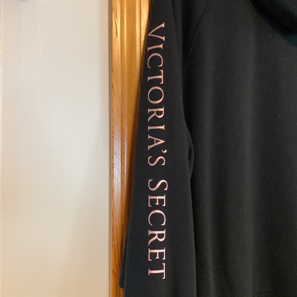 Victoria's Secret Tops - Victoria’s Secret black logo zip up hoodie